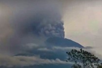 Volcano Mount Agung Erupts
